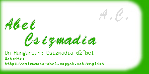 abel csizmadia business card